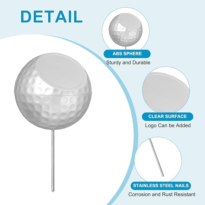 Golf Tee Markers, Plastic Position Ball Markers, Golf Ball Marker-Fitting for (Driving Range Boundary Markings/Area Markings)