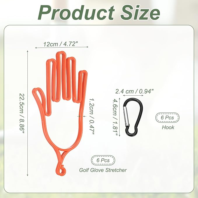 PATIKIL Golf Gloves Stretcher, Plastic Keeper Support Rack Holder Dryer Hanger Frame with Hanging Hooks for Men Women Sports Gloves Maintenance
