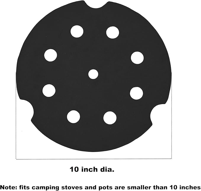 FT10 Replacement Parts for Camp Chef Flame Tamer Heat Diffuser Plate Gas Stovetop 10 Inch Heat Deflector Slow Cooking Simmering Dutch Oven Pans Canning Pot Water Bath Kettle Camp Cooking Accessories