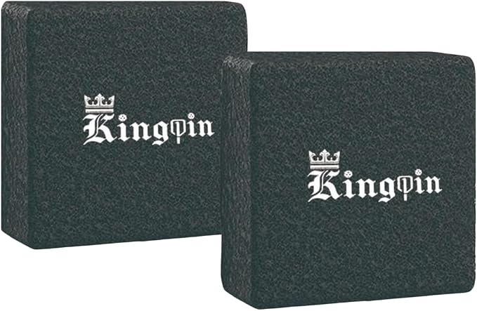 Kingpin Paddle Eraser [Pack of 2] 2"x2"x1", Black, Non-Abrasive Rubber Cleaner for Pickleball Paddles | Safe for All Paddle Carbon Fiber Surfaces | Outdoor & Sports Gear