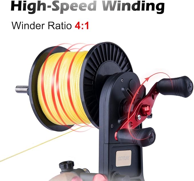 Goture Fishing Line Spooler Winder Machine Reel Spooler Fishing Line Winder Spooler Machine Spooling Station System Fishing Reel Winder Spinning Cast Spincast Trolling Reel