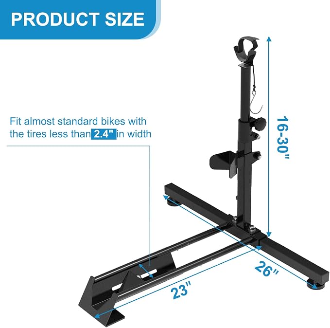 Bike Stand,Vertical Bike Rack Bicycle Floor Stand for Garage Storage, Indoor ,Outdoor and Apartment Space-Saving Rack with Adjustable Upright Design