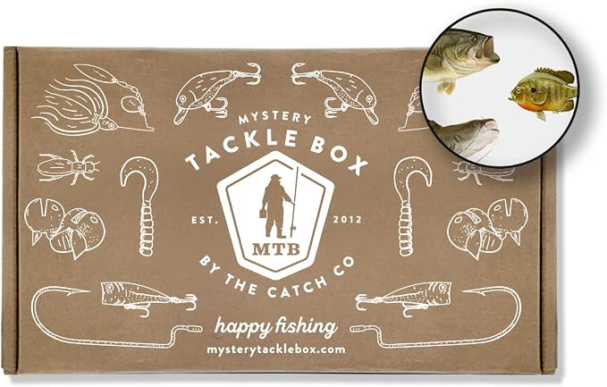 Catch Co Mystery Tackle Box Freshwater Catch All Fishing Kit | Freshwater, Bass, Trout, Catfish, Crappie, Fishing Gifts for Men, Lures, Baits, Jigs,
