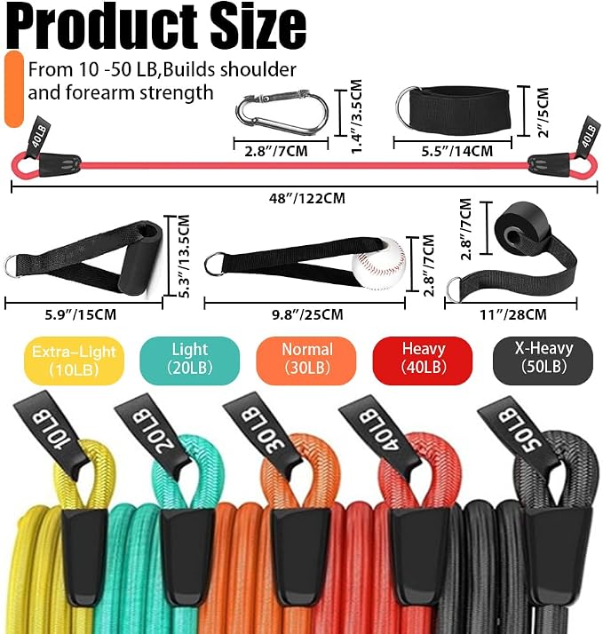 Davllin Baseball Resistance Trainer,Training Aid for Baseball Softball Pitchers,Interchangeable Grips to Build Arm Strength,Arm Bands for Baseball Players,Baseball Throwing Trainer,Great to Warm-Up