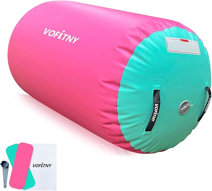 VOFiTNY Gymnastics Air Barrel Octagon Mat 600W Portable Pump Inflatable Gymnastics Mat