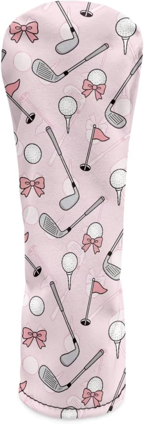 Rnyleeg Golf Club Head Covers for Women Driver Head Cover Leather Fairway Wood Headcover Hybrid Headcovers for Golf Clubs