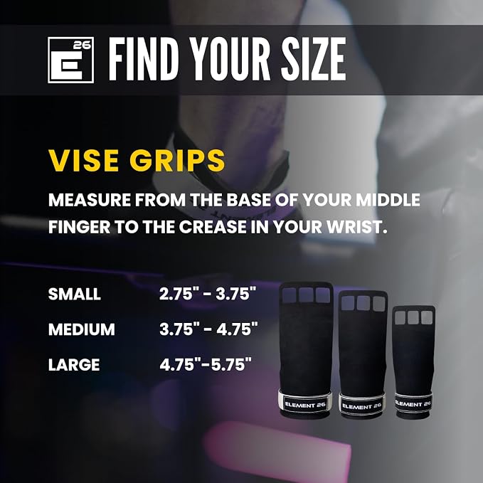 Element 26 IsoGrip Hand Grips for Cross Training, Gymnastics, and Weight Lifting - Hand Protection for Muscle Ups, Pull Ups, Deadlifts, and Olympic Lifts - for Men and Women