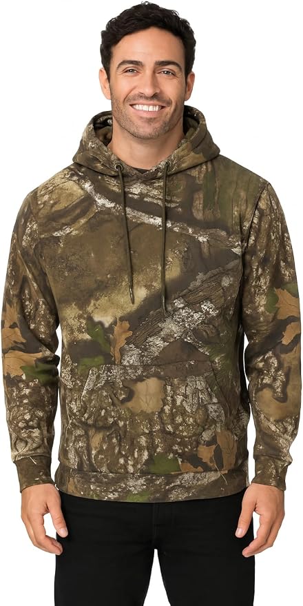 Bell Rangers Realtree APX Camo Hoodie Men & Women - Premium Fleece Hunting Gear with Zippered Pocket