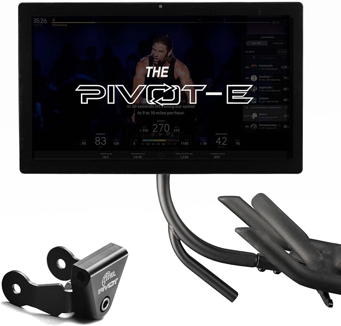 The Tray-E & Pivot-E, Compatible with Echelon Bikes | Made in The USA - 360 Movement Adjuster for Bikes at Home, Echelon Exercise Bike Screen