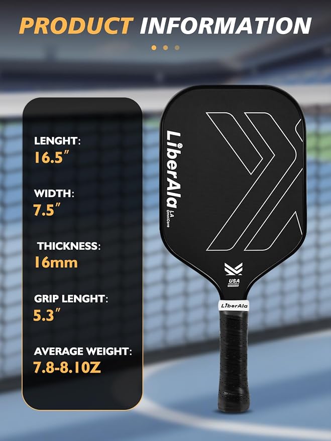 Pickleball Paddles & Set of 2, USAPA Approved Carbon Fiber Pickle Ball Paddle, PP Honeycomb Core, Lightweight & Comfort Grip for Beginners, Pros, Men, Women, Adults, Kids