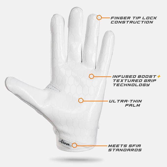 Grip Boost DNA 2.0 Football Gloves with Engineered Stick - Adult Sizes