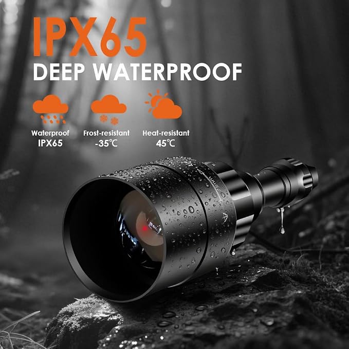 1605 850nm IR Illuminator Flashlight Lights for Night Vision Zoomable Infrared Flashlight Illuminator with Dual Control Remote Pressure Switch and Scope Mount Set