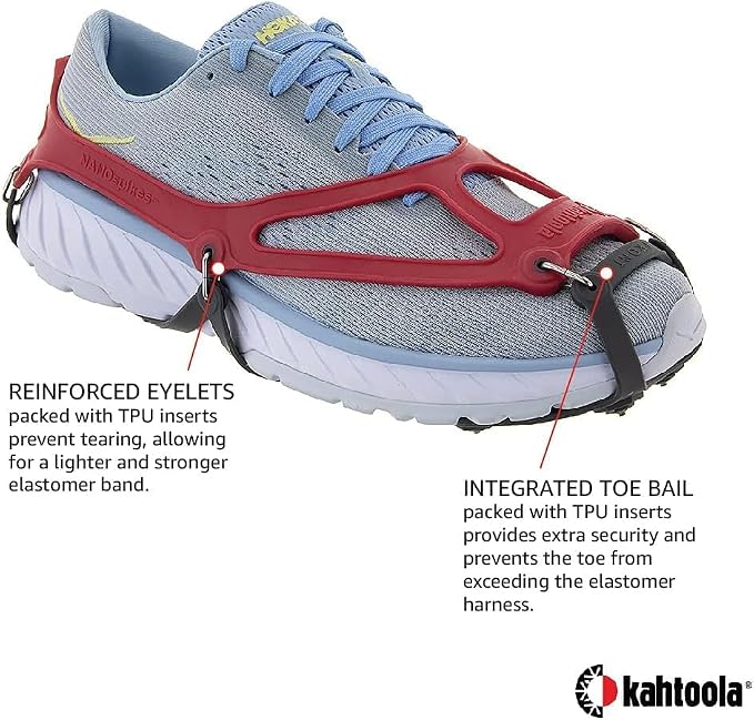 Kahtoola 1st Gen NANOspikes Footwear Traction for ICY Winter Road Running & Walking