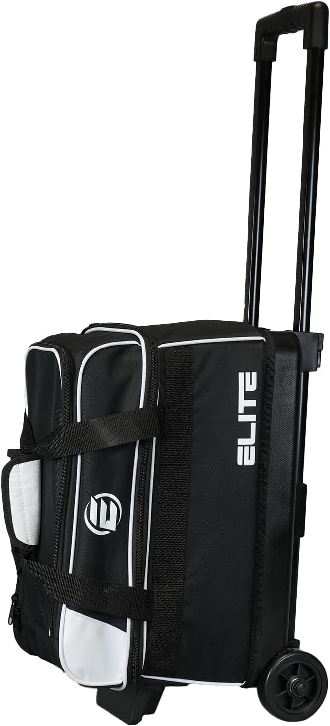ELITE Basic Bowling Bag Double (2) Ball Roller with Rolling Wheels