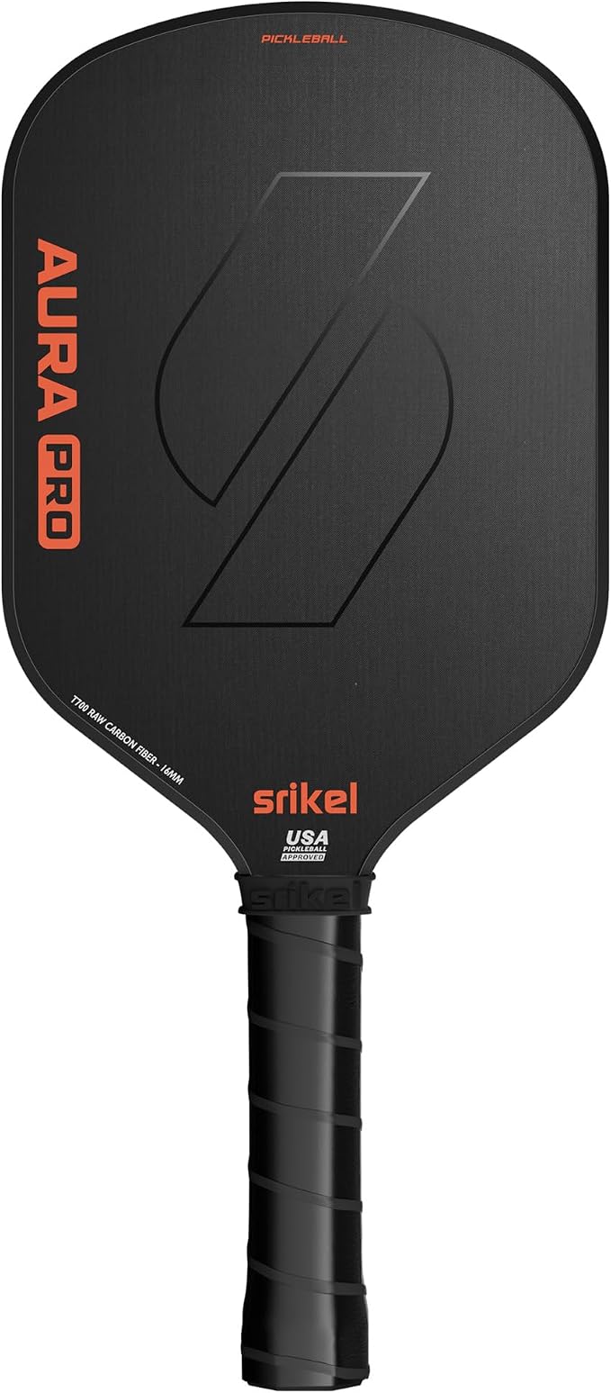 Pickleball Paddles, Raw T700 Carbon Fiber Pickleball Paddle, 16mm Power Polymer Core, Professional Rackets for Great Spin, Control & Precision Shots, USAPA Approved