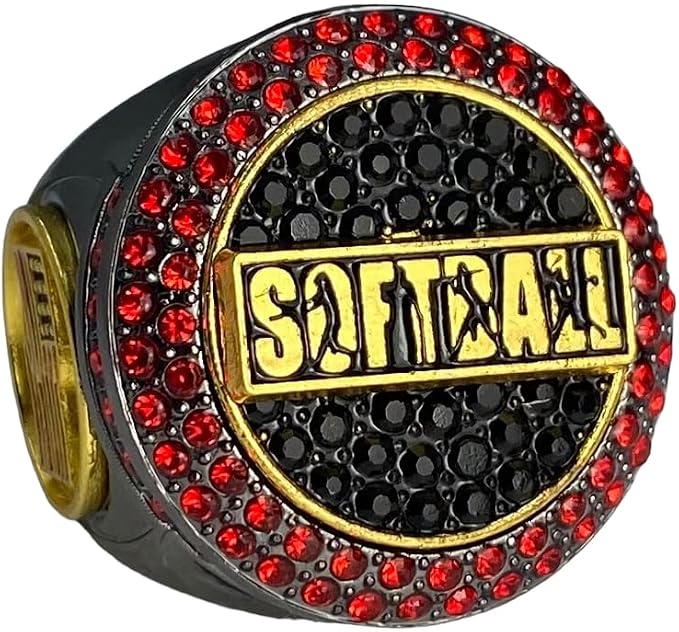 Legacy Rings 1 or 12 Pack Softball Baseball Championship Trophy Ring Champions or Finalists Female Woman Award