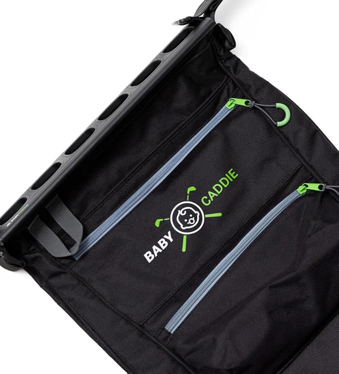 Golf Bag for Baby Stroller, Fits a Full Set of Clubs, Attaches to Most Strollers, Accessory Pockets for Balls, Tee's, Gloves and More.