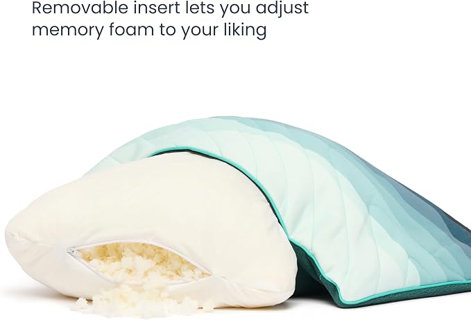 Rumpl Camp Pillow - Packable, Adjustable Comfort for Outdoors and Travel, Midnight Retro Stripes
