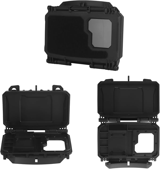 Universal Tactical Phone Mount for Plate Carrier, Hands-Free Chest Holder Compatible with All iPhone & Android (4.7-6.6 Inch Screen) (Black)