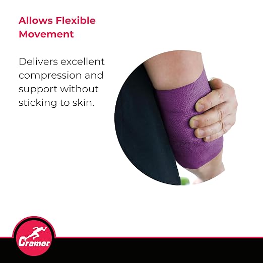 Cramer Eco-Flex Self-Stick Stretch Tape, Cohesive Tape, Flexible Elastic Sports Tape, Athletic Training Supplies, Easy Tear Self-Adherent Bandage Wrap, Bulk Cases, 6 Yard Rolls, Compression Tape