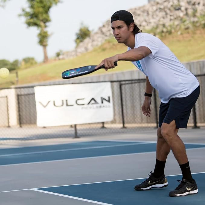 Vulcan | V550 Pickleball Paddle | Hybrid Performance | Polypropylene Core - Carbon Fiber Surface | USAP Approved | Multiple Colors