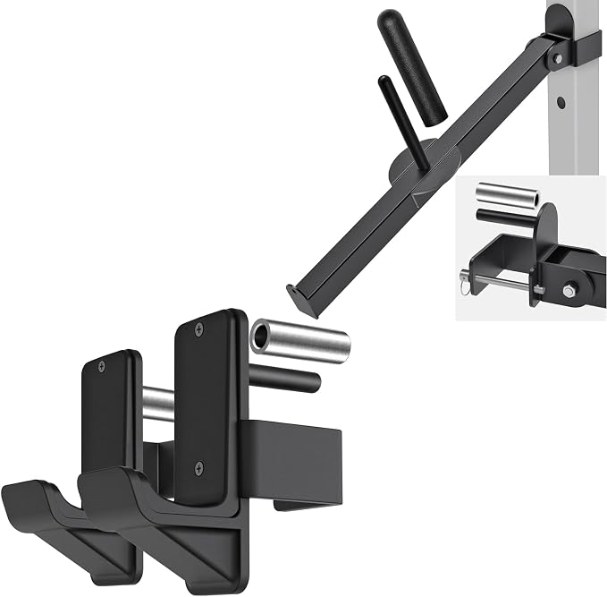 Kipika Power Rack Bundle - J-Hooks and Multi-Grip Dip Bars for Home Gym, and Fitness Workouts
