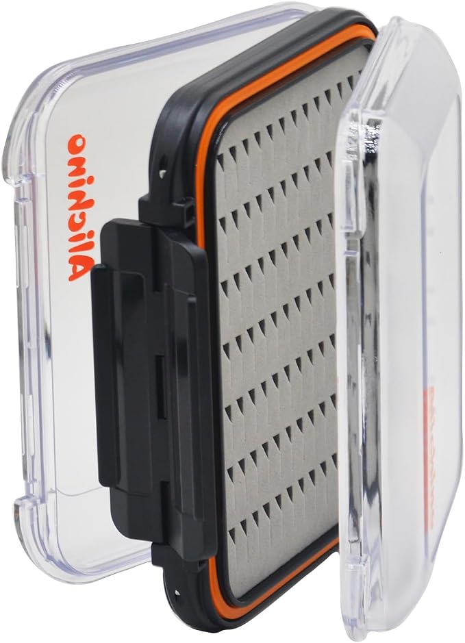 Alichino small fly box for fly files ice jig box fly box for fly fishing (grey foam insert)