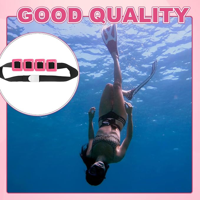 4 Pcs Scuba Weight Belt,Dive Weight Belt,Nylon Coated Dive Weights Block,2.2LB Scuba Weights,Freediving Weighted Dive Belts with Metal Block Buckle for Free Diving Spearfishing