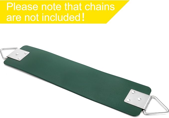 WUWEOT Swing Seat, Replacement Swing with Metal Triangle Ring, Support 250lb Heavy Duty 24 x 6 Inch Outdoor Playground Swingset