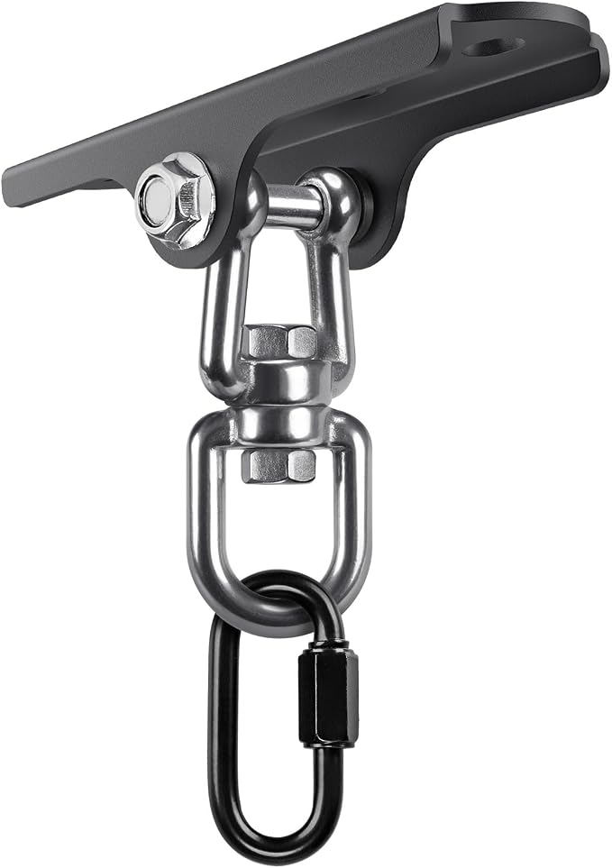 BeneLabel Swing Hanger 360° Swivel Swing Ceiling Mount 1000 LBS Capacity Hanging Chairs Hanger Punching Bag Mount Swing Hardware for Hammock Chair, Porch Swings, Aerial Silks, Gymnast Ring, Heavy Bag