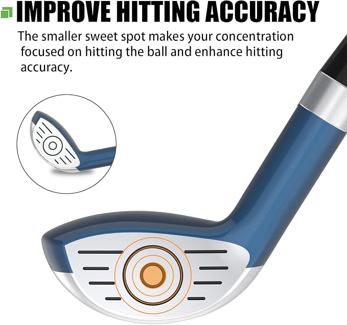 MAZEL Mini Driver/Iron Golf Clubs Swing Trainer Aid to Improve Your Hitting Accuracy & Speed