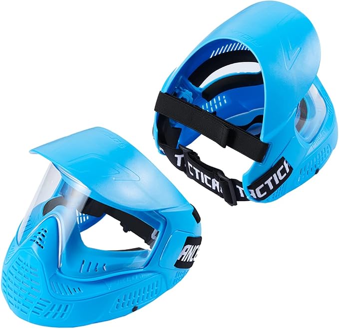 Lancer Tactical High Strength Polyethylene Full Face Airsoft Paintball Mask with Visor