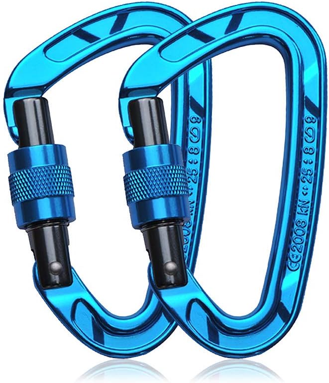 KAILAS Locking Carabiner CE Certified Oval Constructed Rock Climbing Mountaineering Rescure Standard Alumimun 25KN