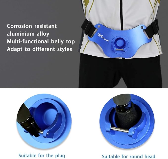 SANLIKE Fishing Belt Fight Belt Adjustable Aluminum Waist Fighting Belt Rod Holder Stand-up Fishing Belt