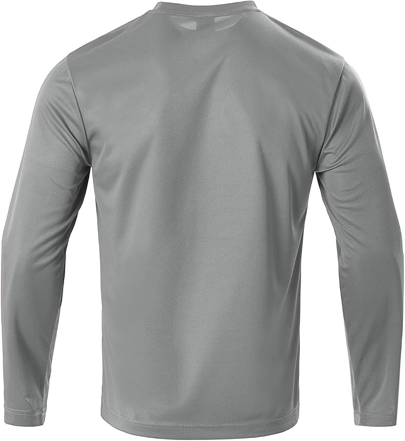 Mens Long Sleeve T-Shirts Casual Crew Neck Tee Shirt Summer Soft Running Swimming Cycling Fishing Tops