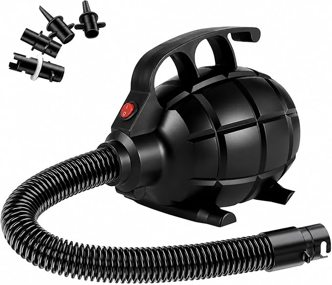 Electric Airpump for Inflatable Tumble Track Gymnastics Mat, Air Roller Barrel, Swimming Ring, Bed, Pool Toy, Inflatables Raft Boat Electric Pump with 4 Nozzles（AC 110-120V（500W））