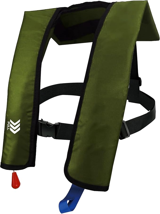 Automatic Inflatable Life Jackets for Adults Life Vests PFD Low Profile Load Capacity Up to 330lbs