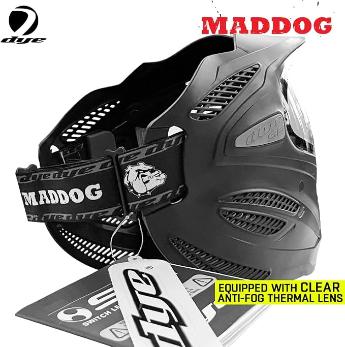 Maddog Dye SE Special Edition Paintball Mask Goggle System | Replaceable SLS Thermal Dual-Pane Anti Fog Lens | Adjustable Full-Face Safety Certified Protection