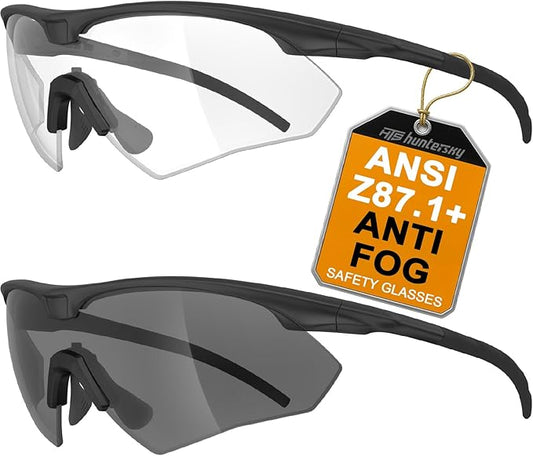 HTS HUNTERSKY S53 Anti Fog Tactical Shooting Range Safety Glasses ANSI Z87.1 Ballistic Eye Protection Hunting Airsoft Riding