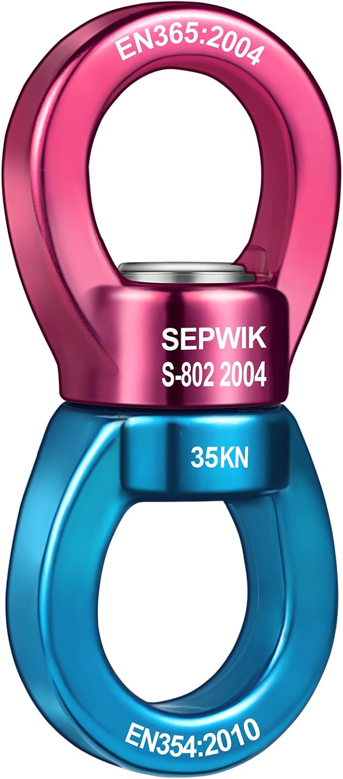Swing Swivel, 35KN Swing Spinner, 360° Safety Rotational Device Hanging Accessory for Hanging Hammock, Web Tree Swing, Aerial Dance, Children's Swing