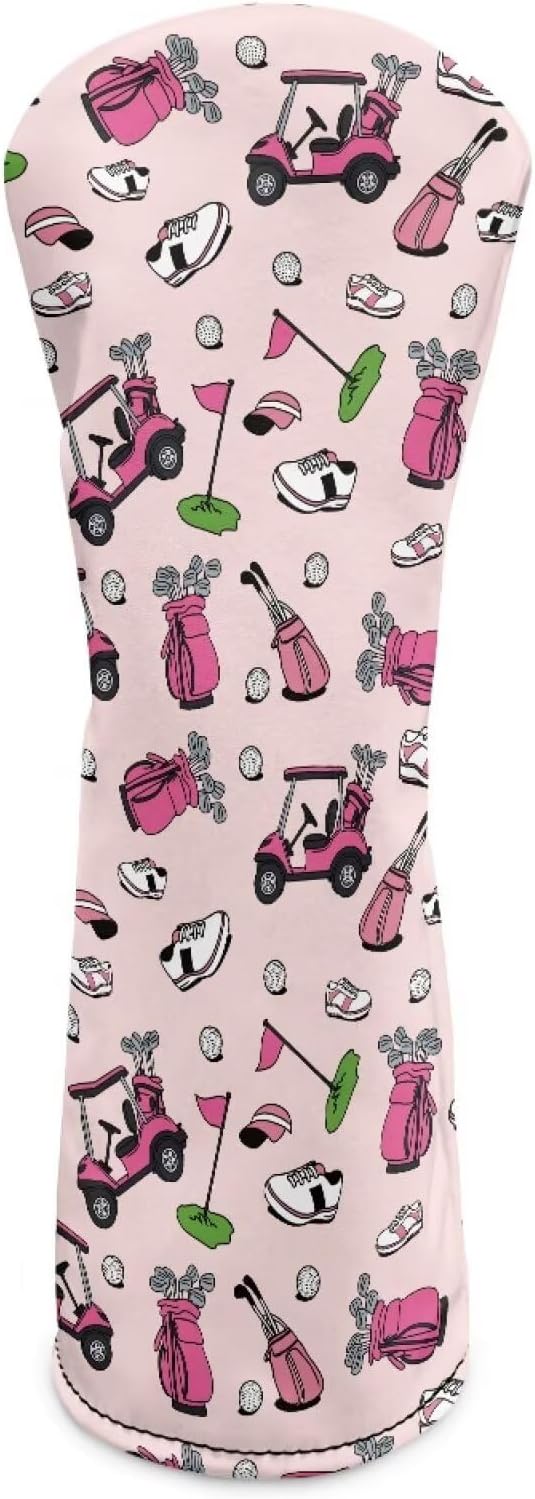 Rnyleeg Golf Club Head Covers for Women Driver Head Cover Leather Fairway Wood Headcover Hybrid Headcovers for Golf Clubs