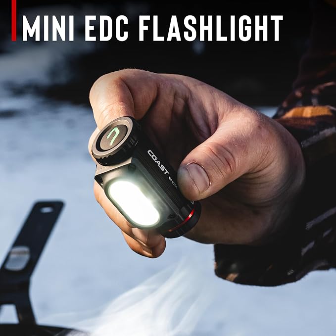 Coast WPH20R 2000 Lumen IP67 Waterproof USB-C Rechargeable+ Headlamp with SPOT and Flood Beams, Pocket and Hat Clip, 6 Lightmodes