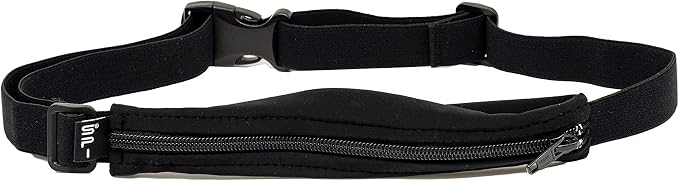 SPIbelt Running Belt Original for Women Men, Phone Holder for Running, Running Fanny Pack, Holder for Phone, Running Waist Pack, Adjustable, [Fits All Phones]. No Logo Band, Black with Black Zipper