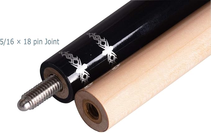 Ergonomic Design 13mm Tip 58" Maple Pool Cue Stick Kit with Hard Case