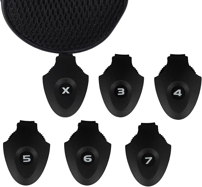 Andux 2 Pack Long Neck Golf Hybrid Club Head Covers Dial No. Tag CTMT-01 | Mesh Breathable material | all the Same Size | Coloured Piping | Pull-On Closure