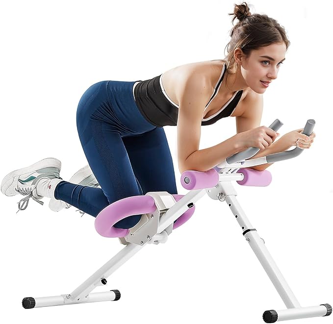 VEVOR AB Workout Machine, Ab Workout Equipment at Home Gym, Core & Abdominal Trainers for Women, 440 lbs Weight Capacity Strength Training Ab Cruncher, Foldable Adjustable Fitness Exerciser