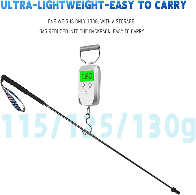 OKHEALING Ultralight Trekking Poles, Foldable, Set of 2, Ultralight Carbon Fiber, Trail Poles with Moisture Wicking Handle, with Storage Bag