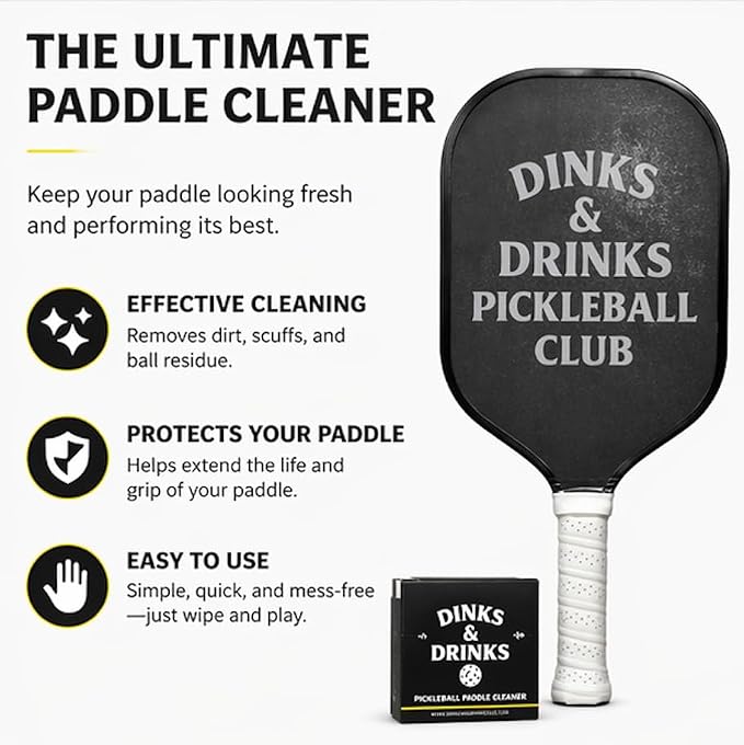 Dinks and Drinks Pickleball Paddle Cleaner Eraser