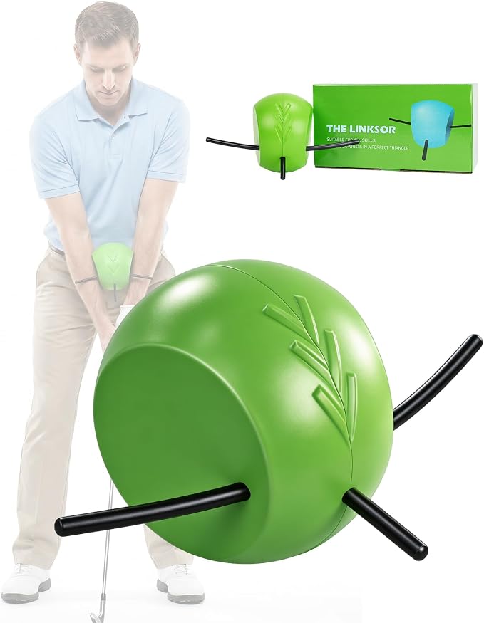 Golf Grip Trainer, Golf Training Aid Ball, Golf Swing Trainer for Arm Swing | Connected-arm feedback,compact path control,muscle memory reinforcement,separation reminder,portable warm-up design