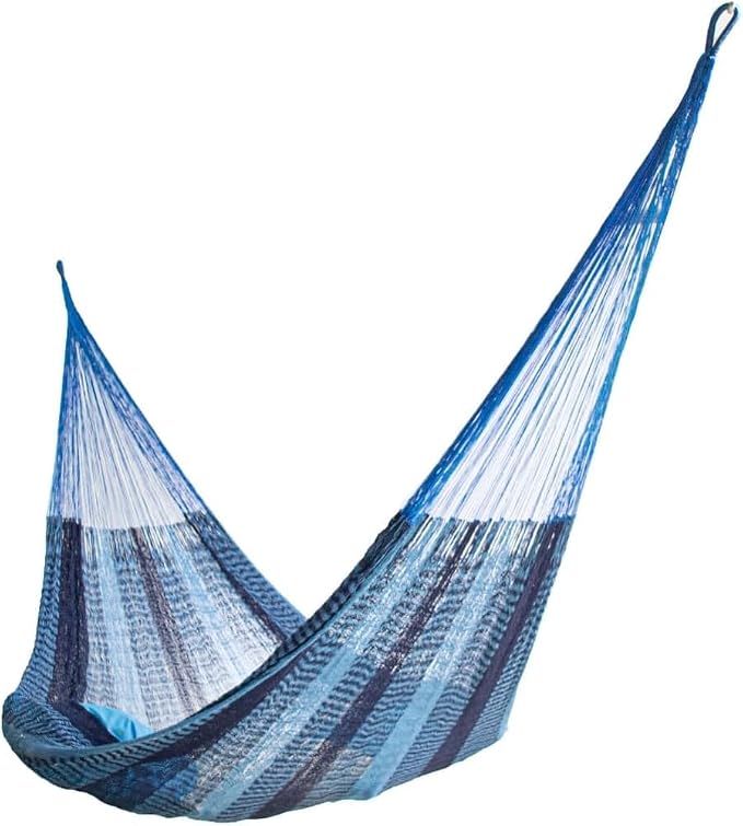 Handmade Matrimonial Hammock - Hammocks Rada Handmade Yucatan Hammock - Artisan Crafted (Two Blues)